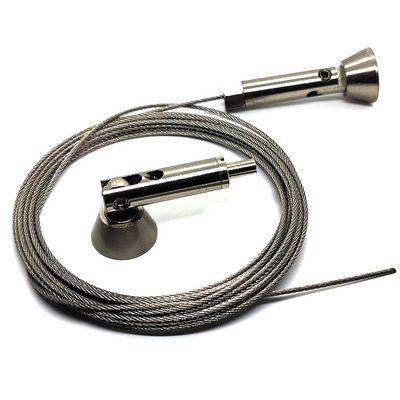 स्टेनलेस स्टील केबल ग्रिपर डिस्प्ले सिस्टम छत से फर्श तक फिक्सिंग के साथ