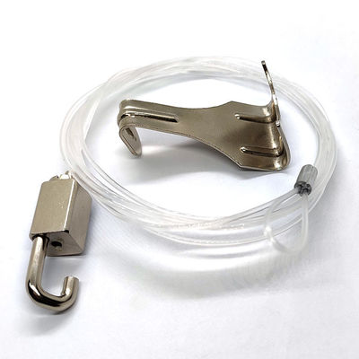 पारदर्शी नायलॉन केबल छत चित्र लटकन प्रणाली समायोजन हुक ग्रिपर केबल