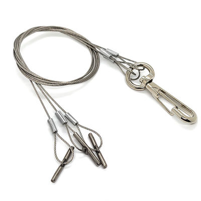 तीन पैर स्टेनलेस स्टील तार रस्सी स्लिंग लटकन प्रणाली फूल टोकरी