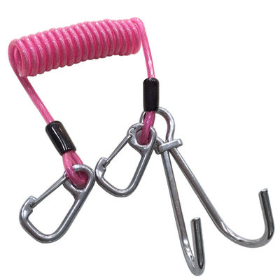 वापसी योग्य टूल लैनयार्ड फिशिंग कॉइल्ड लैनयार्ड भारी शुल्क सुरक्षा रस्सी वायर रस्सी कश्ती पैडल समुद्री मछली पकड़ने के लिए