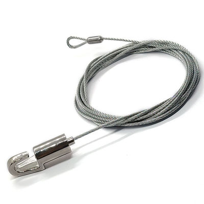 चित्र टांगने के सिस्टम के लिए एडजस्ट केबल ग्रिपर के साथ स्टील केबल स्लिंग