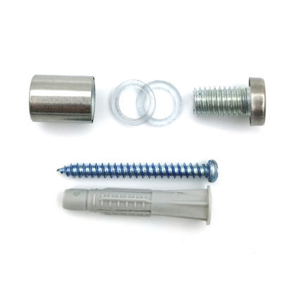 स्टेनलेस स्टील 316 वॉल साइन स्टैंडऑफ़ माउंटिंग हार्डवेयर स्टैंडऑफ़ कैप साइन होल्डर ऐक्रेलिक डिस्प्ले के लिए