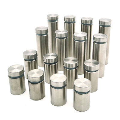 स्टेनलेस स्टील एक्रिलिक ग्लास क्लिप स्पेसर थ्रेडेड साइन स्टैंडऑफ ग्लास पैनल के लिए विज्ञापन साइन