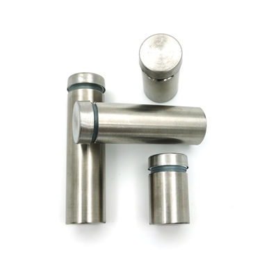 स्टेनलेस स्टील एक्रिलिक ग्लास क्लिप स्पेसर थ्रेडेड साइन स्टैंडऑफ ग्लास पैनल के लिए विज्ञापन साइन