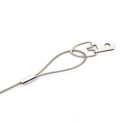 सुरक्षा केबल डी-रिंग पेंच हैंगर वायर सिस्टम स्टेनलेस स्टील पिक्चर हैंगिंग वायर