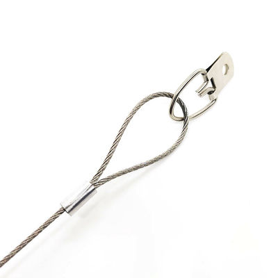 सुरक्षा केबल डी-रिंग पेंच हैंगर वायर सिस्टम स्टेनलेस स्टील पिक्चर हैंगिंग वायर