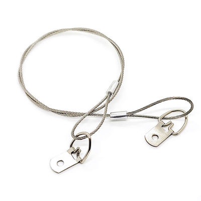 सुरक्षा केबल डी-रिंग पेंच हैंगर वायर सिस्टम स्टेनलेस स्टील पिक्चर हैंगिंग वायर