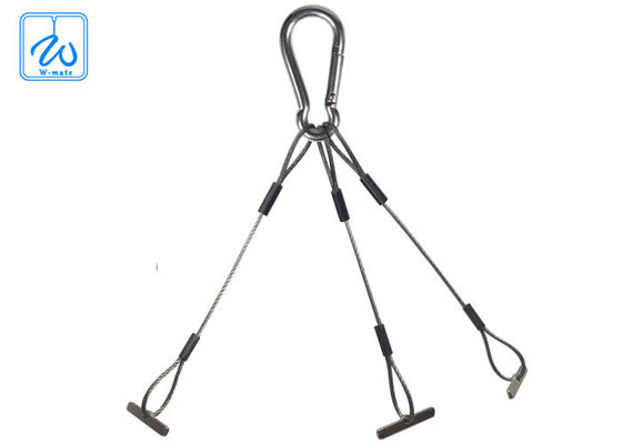 फूल के बर्तन के लिए पोर्टेबल तीन फुट स्टील केबल सस्पेंशन हैंगिंग किट