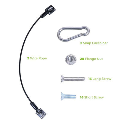 स्टेनलेस स्टील तार रस्सी कचरा कैन ढक्कन लॉक धातु सार्वभौमिक ढक्कन लॉक आउटडोर कचरा कैन के लिए