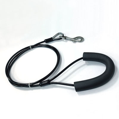 समायोज्य कुत्ता रस्सी पट्टा स्टेनलेस स्टील पालतू बंधा बाहर चेन रस्सी पट्टा स्नैप हुक के साथ