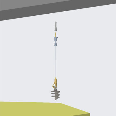 मेटल सीलिंग हैंगिंग सिस्टम्स एडजस्टेबल सस्पेंशन विद कनेक्ट एब्जॉर्बर एंकर