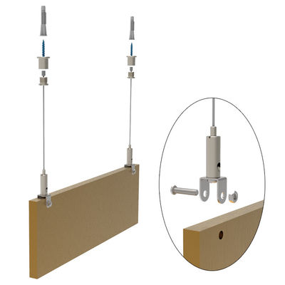 फोर्क केबल ग्रिपर के साथ माउंटिंग ब्रैकेट ध्वनि अवशोषित छत पैनलों के लिए घटक