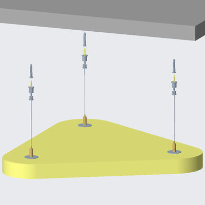 कनेक्ट एब्सॉर्बर एंकर के लिए अनुकूलन योग्य ध्वनिक छत निलंबन प्रणाली