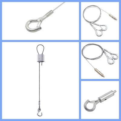 स्टेनलेस स्टील केबल लूप किट हुक के साथ हैंगिंग वायर सिस्टम के लिए
