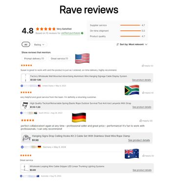 स्टेनलेस स्टील केबल लूप किट हुक के साथ हैंगिंग वायर सिस्टम के लिए