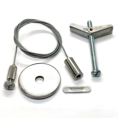 पैनल लाइट्स के लिए स्टेनलेस स्टील एलईडी लाइटिंग सस्पेंशन किट