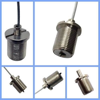 एम10 पुरुष थ्रेड पीतल तांबा केबल ग्रिपर सस्पेंशन किट वायर रोप क्लिप एलईडी पार्ट के लिए