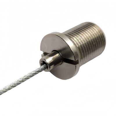 लाइटिंग एक्सेसरीज़ के लिए क्विक कॉपर लिंकर मेल थ्रेडेड केबल ग्रिपर टूल पीतल सामग्री वायर रोप क्लिप