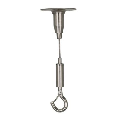 Custom Expandable Telescopic Hooked Cable Hanging System Retractable Steel Wire Rope With Spring Hook For Industrial Lighting Use