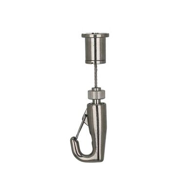 Custom Expandable Telescopic Hooked Cable Hanging System Retractable Steel Wire Rope With Spring Hook For Industrial Lighting Use