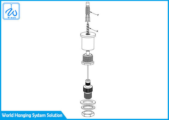 7 X 7 निर्माण एलईडी केबल निलंबन किट कस्टम लंबाई एंकर के साथ