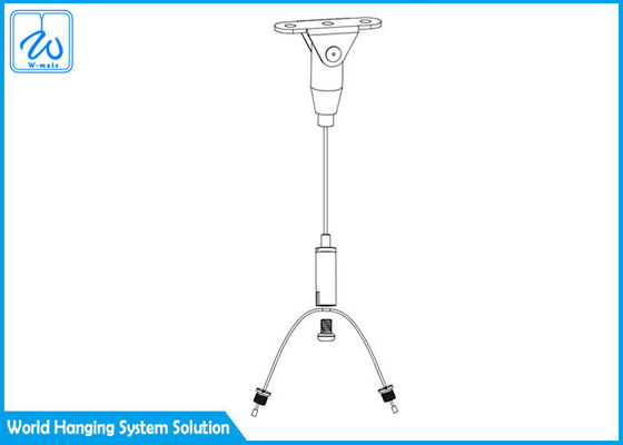 सीलिंग लाइट के लिए टिकाऊ स्टील वायर सस्पेंशन हैंगिंग किट, ऊंचाई समायोज्य