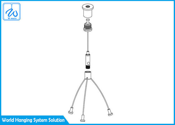गैल्वेनाइज्ड स्टील लटकन लाइट वायर किट, एयरक्राफ्ट केबल आउटडोर लाइट लटकन किट