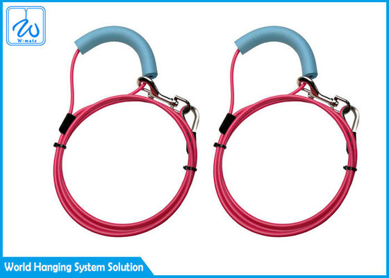 पीवीसी लेपित पालतू केबल टाई आउट मजबूत सर्पिल चाबी के साथ स्टेक / नरम हैंडग्रिप