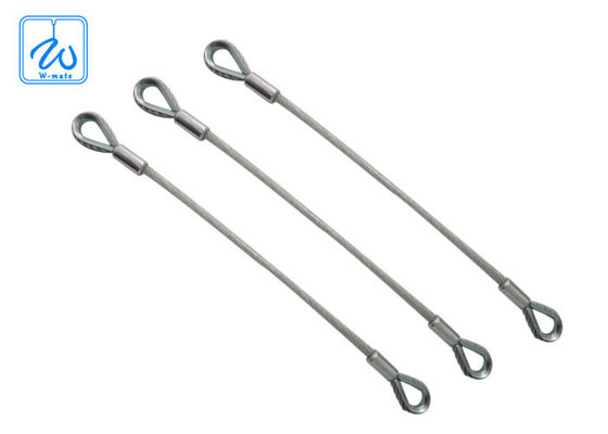 डबल एंड एक्सटेंशन स्प्रिंग सेफ्टी केबल, प्लास्टिक कोटेड स्टेनलेस स्टील रोप लूप