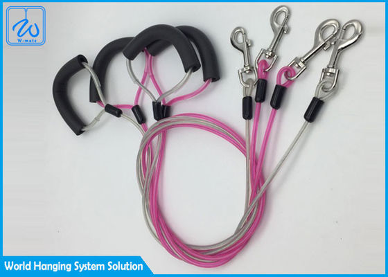 स्टील सस्पेंशन पालतू कर्षण रस्सी, काटने का सबूत टिकाऊ कुत्ता टाई आउट केबल