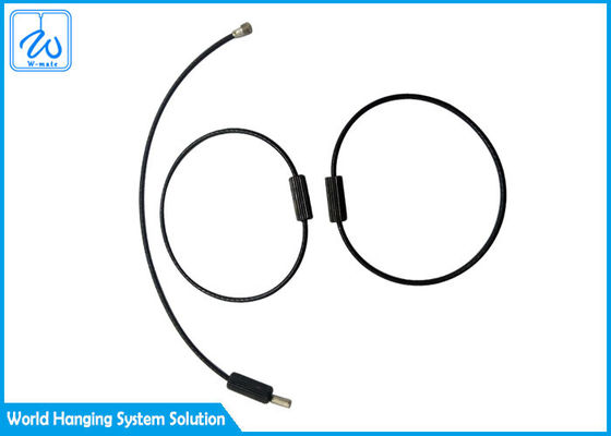 PVC Coated Stainless Steel Wire Rope Loop For Hanging Luggage Tags