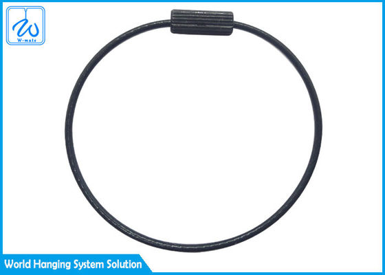 PVC Coated Stainless Steel Wire Rope Loop For Hanging Luggage Tags