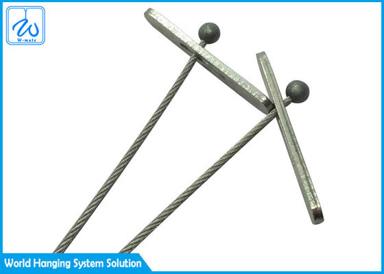 7x19 विमान केबल स्टील वायर रस्सी फिटिंग बॉल एंड्स पैडल कैप्टिव के साथ
