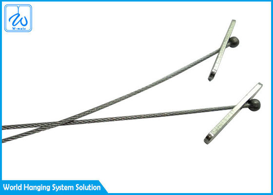 सस्पेंशन केबल सिस्टम के लिए फ्लैग के साथ 7x19 2 लेग स्टील वायर रोप स्लिंग