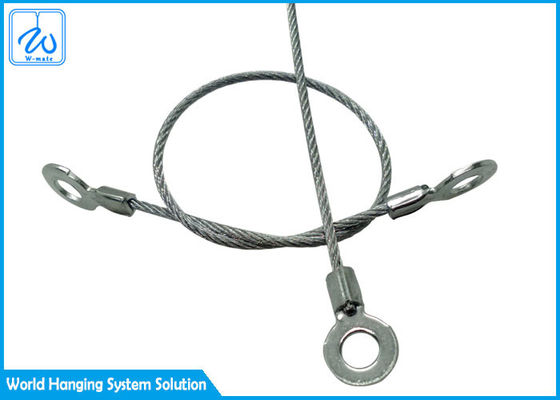 7x7 स्टेनलेस स्टील वायर रस्सी 1.5 मिमी स्टील केबल स्लिंग के साथ सुरक्षा कॉर्ड
