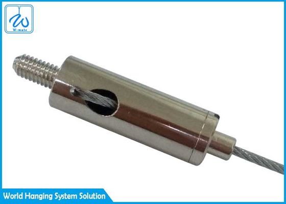 Wire Rope Hooks Brass Male Threaded Wire Cable Grippers For Hanging System