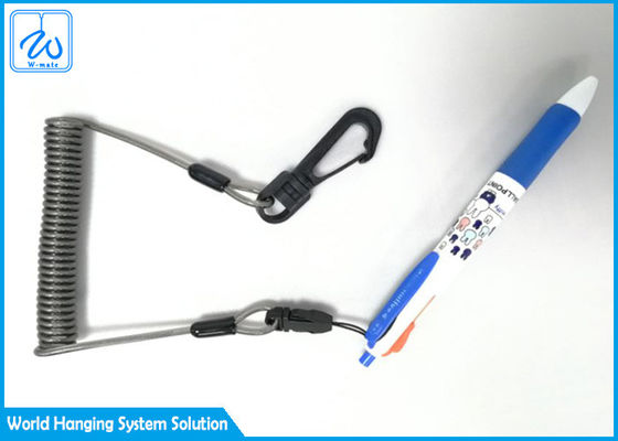 रोश लेपित पु 16 मिमी कलाई 7x19 retractable उपकरण लैनयार्ड