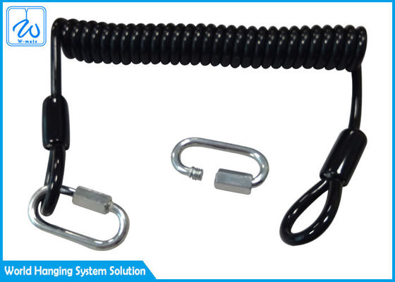 लटकती 16 मिमी कॉइल रिंग 7x7 retractable उपकरण लैनयार्ड