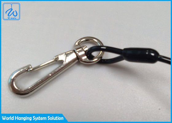 बहुरंगी चोरी प्रूफ स्प्रिंग कॉइल कॉर्ड कीचेन / सुरक्षा मछली पकड़ने की रस्सी