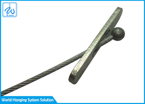 चमकदार जस्ती जस्ता डाई कास्ट वायर रस्सी विधानसभा के लिए लटकन समर्थन लैंयार्ड्स