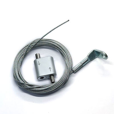 एलईडी लाइटिंग केबल हैंगिंग सिस्टम के लिए एल्यूमीनियम दो तरफा लूपिंग ग्रिपर