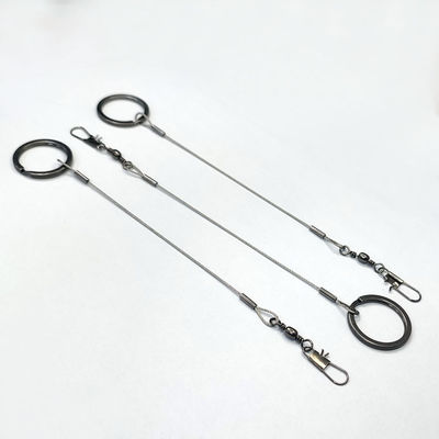 काला स्टेनलेस स्टील वायर रस्सी फिटिंग हैंगिंग हुक फिशिंग टूल्स सुरक्षा