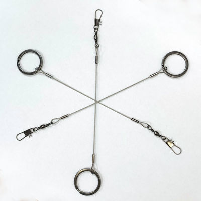 काला स्टेनलेस स्टील वायर रस्सी फिटिंग हैंगिंग हुक फिशिंग टूल्स सुरक्षा