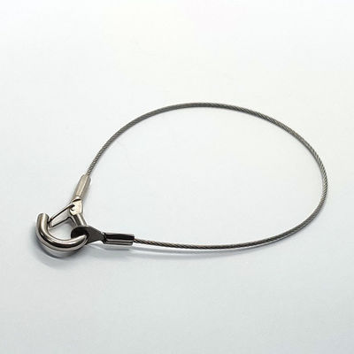 उच्च गुणवत्ता वाली जस्ती स्टेनलेस स्टील वायर रोप असेंबली जिसमें स्टेनलेस आईलेट टर्मिनल लगे हैं