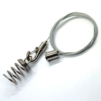 स्टील पार्ट ध्वनिक पैनल प्रकाश व्यवस्था हार्डवेयर फिटिंग हुक केबल ग्रिपर के साथ