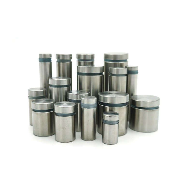 थोक बुशेड स्टेनलेस ग्लास रेल स्टैंडऑफ डेकोरेटिव साइन क्लैंप साइन होल्डर