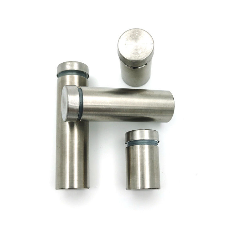 स्टेनलेस स्टील एक्रिलिक ग्लास क्लिप स्पेसर थ्रेडेड साइन स्टैंडऑफ ग्लास पैनल के लिए विज्ञापन साइन