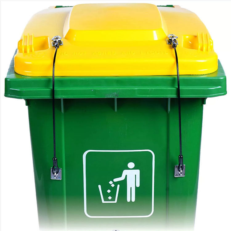 स्टेनलेस स्टील तार रस्सी कचरा कैन ढक्कन लॉक धातु सार्वभौमिक ढक्कन लॉक आउटडोर कचरा कैन के लिए