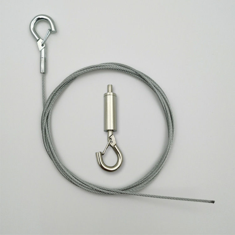 Acoustic Panel Hanging System With Adjustable Cable Grippers 1.5mm Wire Rope