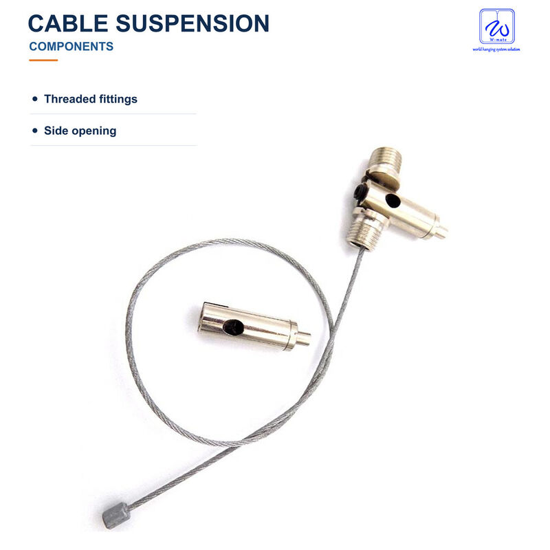 Cable Suspension Set with Side-Exit Gripper and Threaded Joint